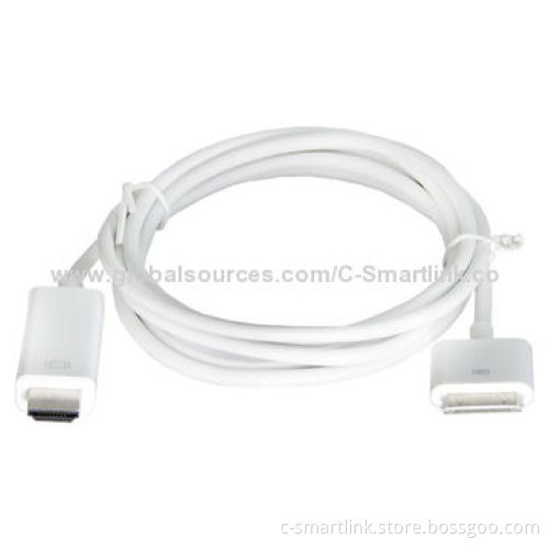 HDMI® Male Cable for iPhone 4 and 4S, iPad 2, iPad, iPad to HDMI Male 1.8m